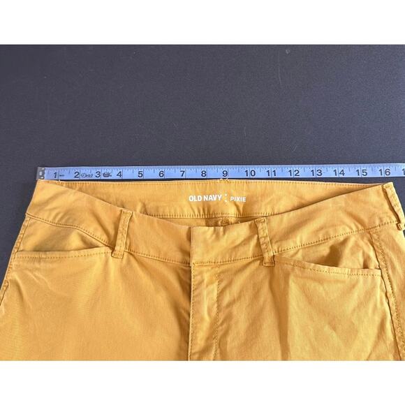Old Navy Yellow Career Business Office Straight Leg Pixie Dress Pants Size 8 - Picture 8 of 11